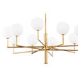 Candelabru modern alama abajururi sticla opal 10xG9/60W Feme 1931 Jupiter